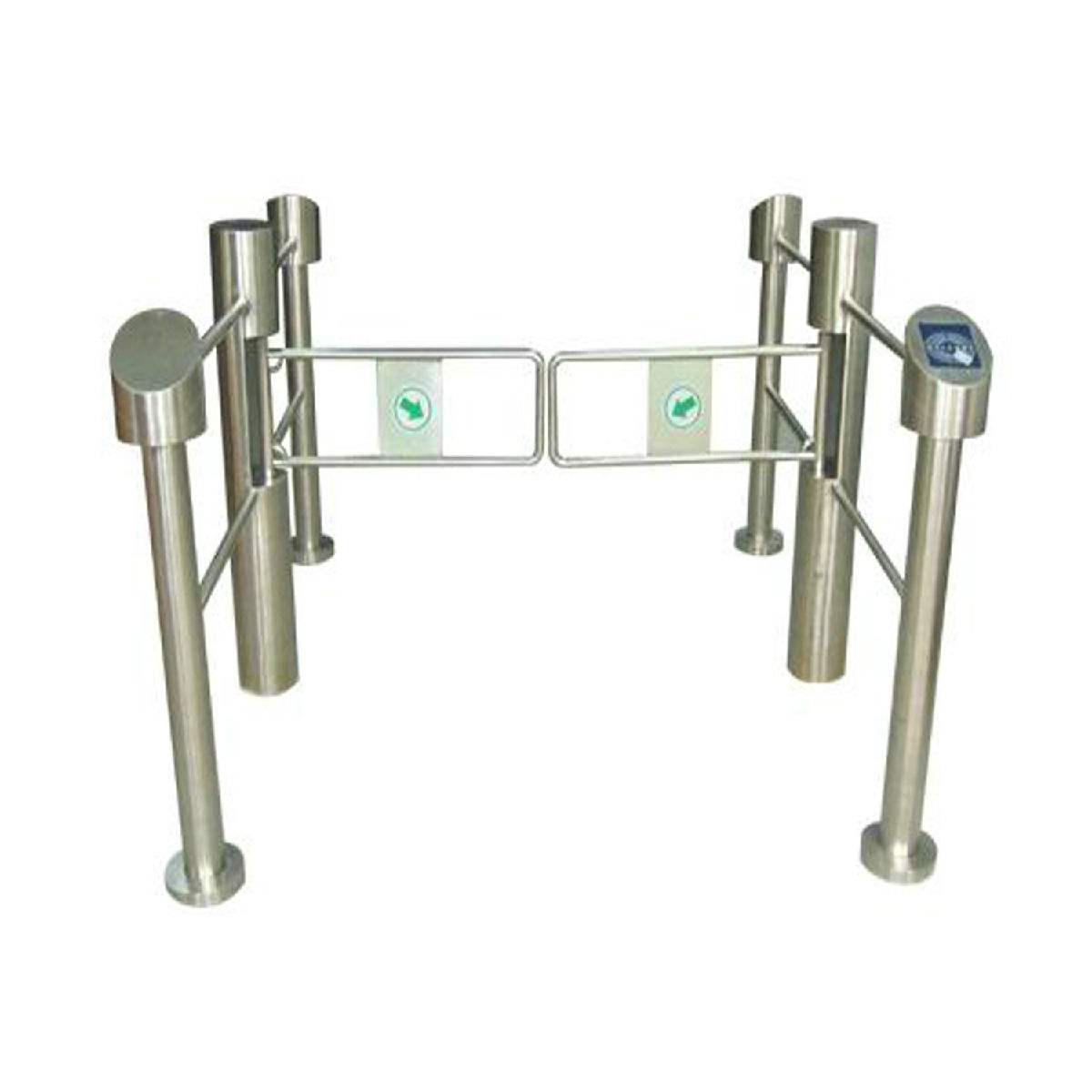 帶護欄圓柱擺閘帶刷卡頭